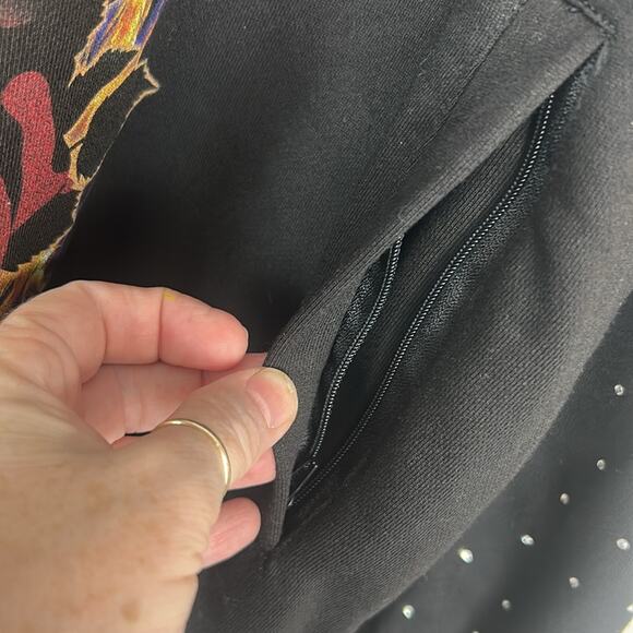 Christopher Rose Dream Rose Hoodie Sweatshirt Men’s Size Medium Rhinestone Rare - Picture 9 of 10